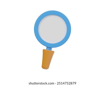 Icono de lupa Ilustración de renderizado 3d