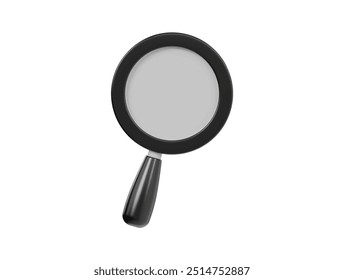 Magnifying glass icon 3d render illustration