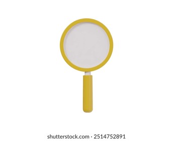 Magnifying glass icon 3d render illustration