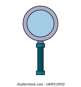 magnifying glass icon cartoon isolated vector illustration graphic design