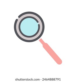 magnifying glass icon of color style design vector template