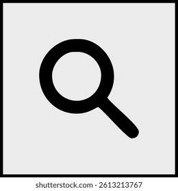 A magnifying glass icon commonly used for search functions.