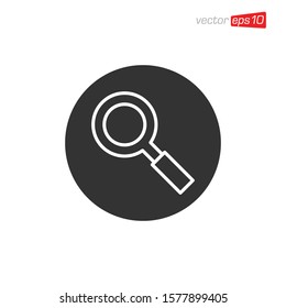 Magnifying Glass Icon Design Vector