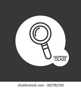 magnifying glass icon design, vector illustration eps10 graphic 