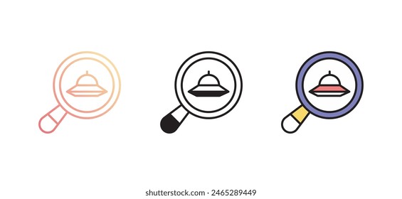Magnifying Glass icon design with white background stock illustration