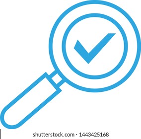 
Magnifying glass icon drawn in vector.
Check mark icon.