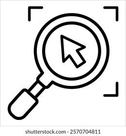 Magnifying Glass Icon Element For Design