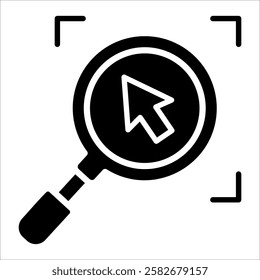 Magnifying Glass Icon Element For Design