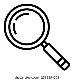 Magnifying Glass Icon Element For Design