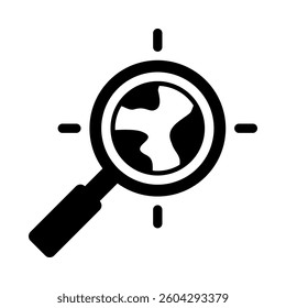 Magnifying Glass Icon Element for Design