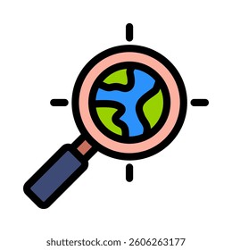 Magnifying Glass Icon Element for Design