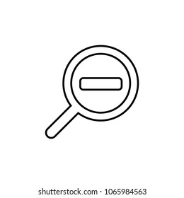 magnifying glass icon. Element of simple icon for websites, web design, mobile app, info graphics. Thin line icon for website design and development, app development on white background