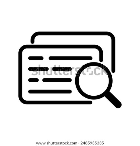 magnifying glass icon file data paper search design
