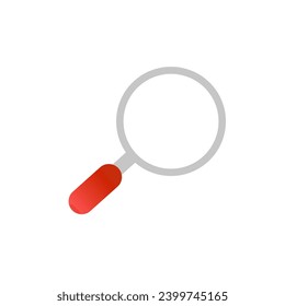Magnifying glass icon. Flat, magnifying glass close up icon, magnifying glass design. Vector icon