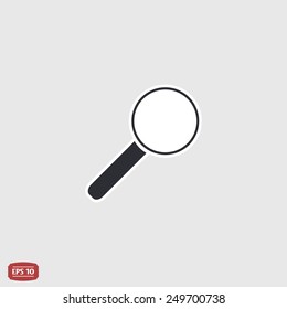 Magnifying glass icon. Flat design style. Made vector illustration