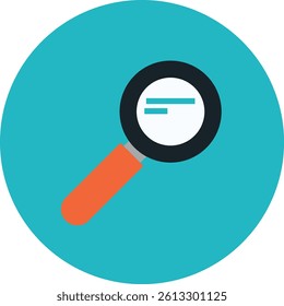 "Magnifying Glass Icon – Flat Design Search Tool Vector"