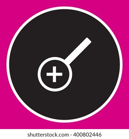 magnifying glass icon. Flat design style