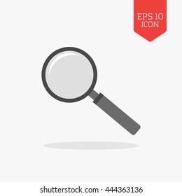 Magnifying glass icon. Flat design gray color symbol. Modern UI web navigation, sign. Illustration element