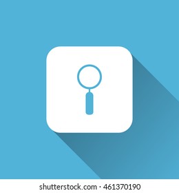 magnifying glass icon. flat design