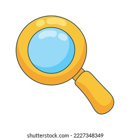 icono de la lupa de la luna aislado