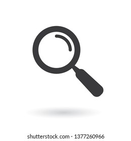 Magnifying glass icon. Flat style - stock vector.