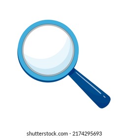 Magnifying glass icon in flat style. Search loupe isolated on white background. Analytic and search concept vector illustration.