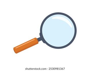 Magnifying glass icon in flat style. Loupe vector illustration on isolated background. Searching sign business concept.