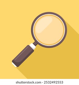 Magnifying glass icon in flat style. Loupe vector illustration on isolated background. Searching sign business concept.