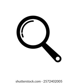 Magnifying glass icon in flat style. Vector illustration.