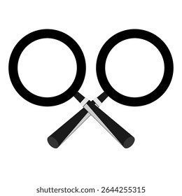 Magnifying glass icon in flat style. Loupe vector illustration on isolated background.