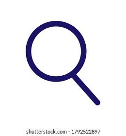 Magnifying Glass icon. Flat vector graphic in white background.