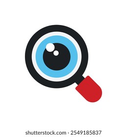 Magnifying glass icon flat vector design