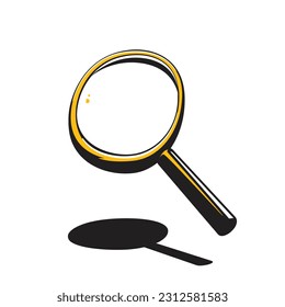 Magnifying glass icon isolated on white background. Vector illustration of symbol