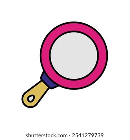 Magnifying Glass icon isolated on a white background. Vector illustration.