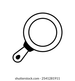 Magnifying Glass icon isolated on a white background. Vector illustration.
