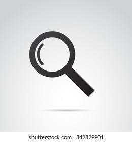 Magnifying glass icon isolated on white background. Vector art.