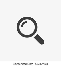 Magnifying glass icon isolated on white background. Search Icon.