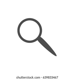 Magnifying  glass icon isolated on white background, flat style. Creative symbol for your web site design, logo, app, UI. Vector illustration. 
