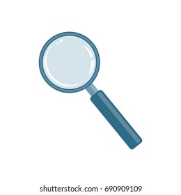 Magnifying Glass Icon isolated on white background. VEctor illustration flat design