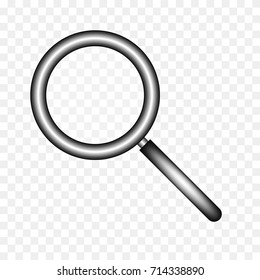 Magnifying Glass icon Isolated On Transparent Background. Vector Illustration