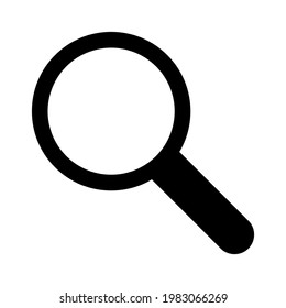 Icono de vidrio de aumento aislado ilustración vectorial. Icono de vector de estilo negro de alta calidad
