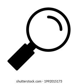 Magnifying glass icon isolated vector illustration. High quality black style vector icon