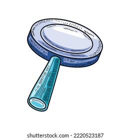 magnifying glass icon isolated vector flat