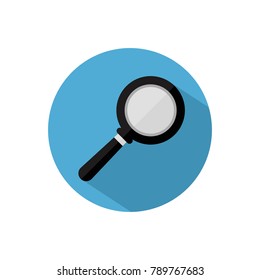 Magnifying glass icon isolated vector illustration on white transparent background