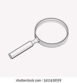 Magnifying glass icon line element. Vector illustration of magnifying glass icon line isolated on clean background for your web mobile app logo design.