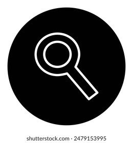 magnifying glass icon and logo