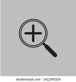 magnifying glass icon logo design template