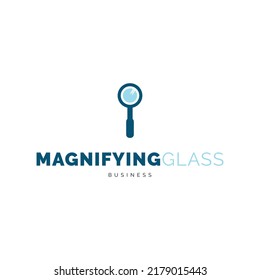 Magnifying glass icon logo design inspiration
