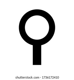 magnifying glass icon or logo isolated sign symbol vector illustration - high quality black style vector icons

