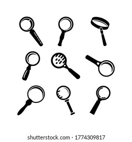 magnifying glass icon or logo isolated sign symbol vector illustration - Collection of high quality black style vector icons
